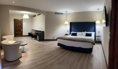 Habitaci&oacute;n con cama extragrande y ba&ntilde;era de hidromasaje 6